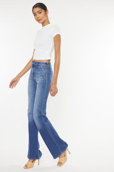 Kancan Ultra High Waist Gradient Flare Jeans - Body By J'ne