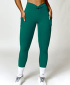 Twisted High Waist Active Pants with Pockets - Body By J'ne