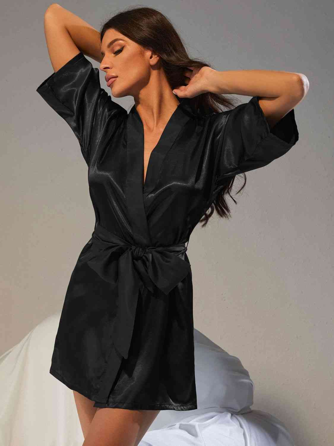 Belted Half Sleeve Robe - Body By J'ne