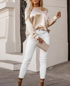 Round Neck Long Sleeve Blouse - Body By J'ne