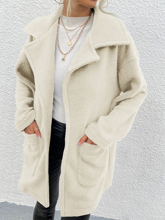 Dropped Shoulder Coat with Pockets - Body By J'ne