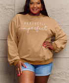 Full Size Graphic Round Neck Sweatshirt - Body By J'ne