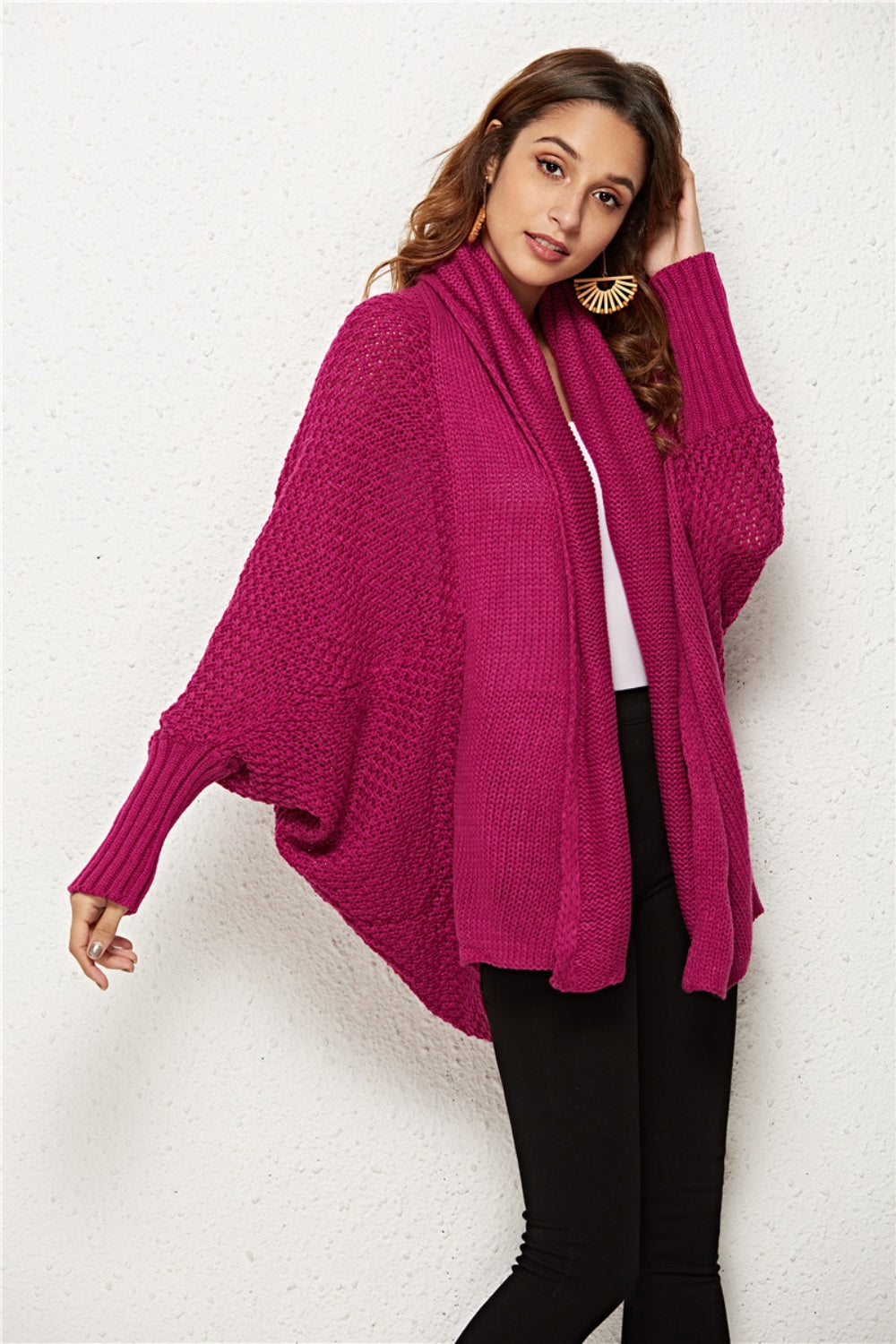 Open Front Batwing Sleeve Cardigan - Body By J'ne