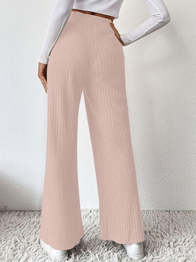 Ribbed High Waist Pants - Body By J'ne