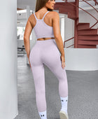 Tank Cropped Active Top and Pants Set - Body By J'ne