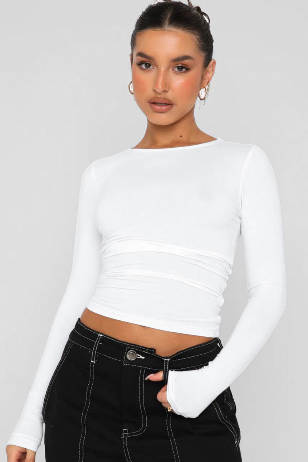 Round Neck Long-Sleeve Top - Body By J'ne