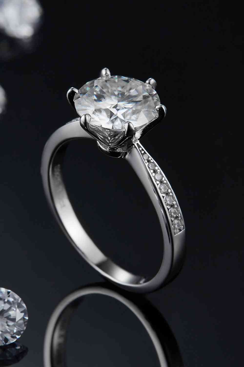 3 Carat Moissanite Side Stone Ring - Body By J'ne