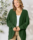 Full Size Ribbed Cocoon Cardigan - Body By J'ne