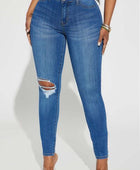 Distressed Buttoned Jeans with Pockets - Body By J'ne