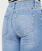 Distressed Cat's Whiskers Button Fly Jeans - Body By J'ne