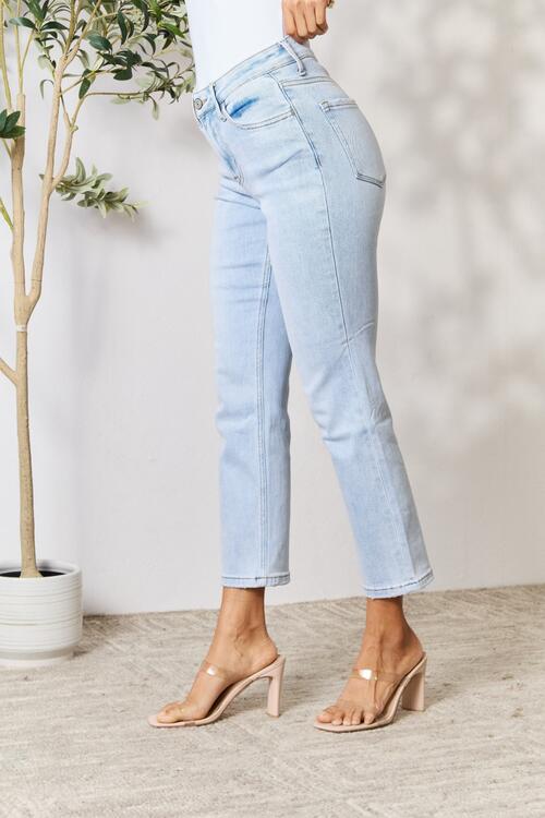 Utopia Full Size High Waist Straight Jeans - Body By J'ne