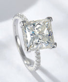 5.52 Carat Moissanite Side Stone Ring - Body By J'ne