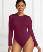 Round Neck Long Sleeve Bodysuit - Body By J'ne