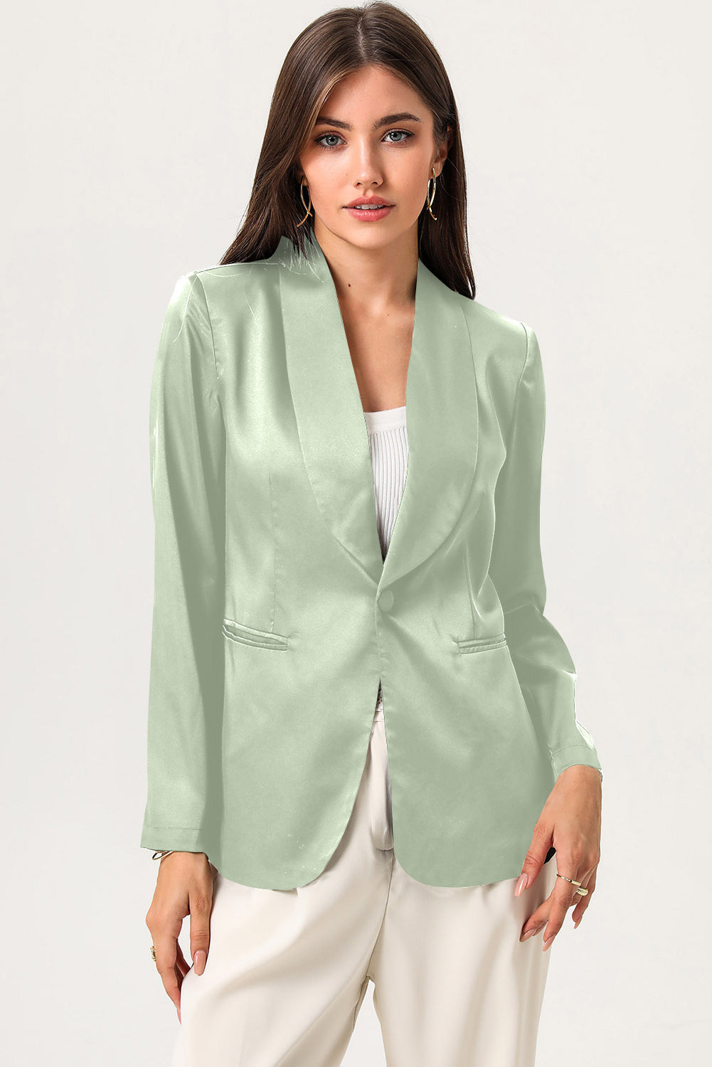 Long Sleeve Shawl Collar Blazer - Body By J'ne