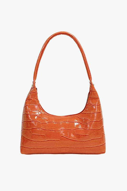 Textured PU Leather Shoulder Bag - Body By J'ne