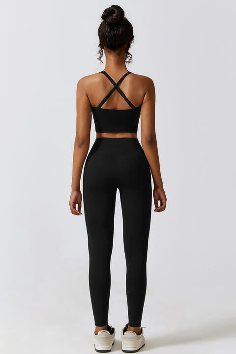 Crisscross Sports Bra and Leggings Set - Body By J'ne
