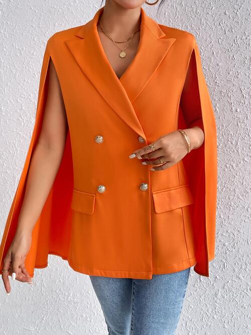 Button Up Cape Sleeve Blazer - Body By J'ne