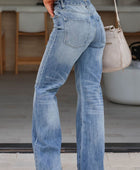 Distressed Straight Jeans with Pockets - Body By J'ne