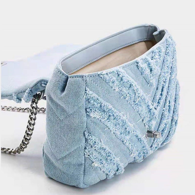 Denim Chain Bag - Body By J'ne