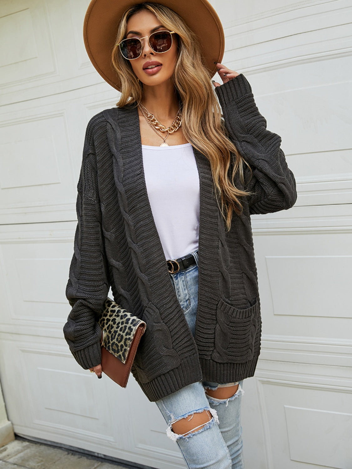 Open Front Dropped Shoulder Longline Cardigan - Body By J'ne