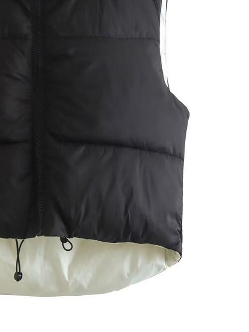 Zip Up Drawstring Reversible Vest - Body By J'ne