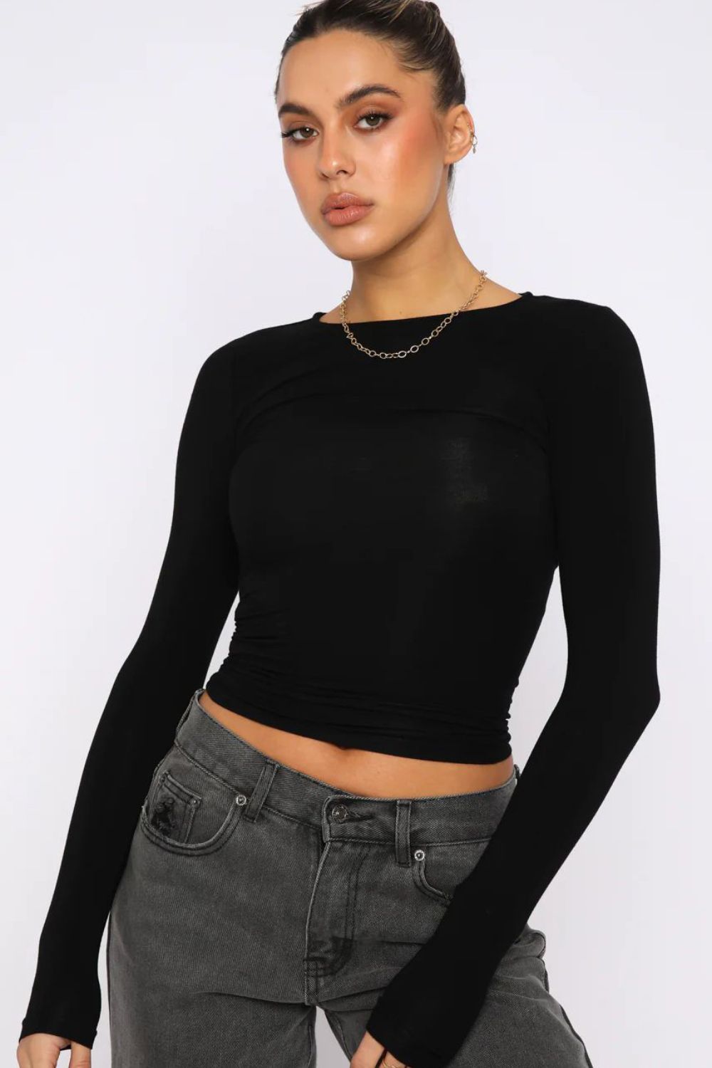 Round Neck Long-Sleeve Top - Body By J'ne