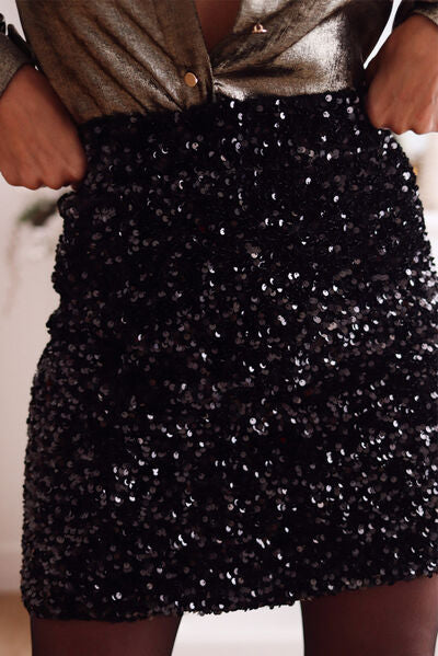 Sequin Mini Skirt - Body By J'ne