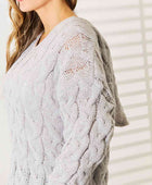 Cool Breeze Cable-Knit Hooded Sweater - Body By J'ne