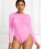 Round Neck Long Sleeve Bodysuit - Body By J'ne