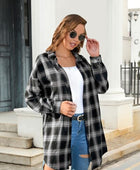 Plaid Button Up Dropped Shoulder Shirt - Body By J'ne