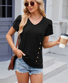 V-Neck Short Sleeve T-Shirt - Body By J'ne