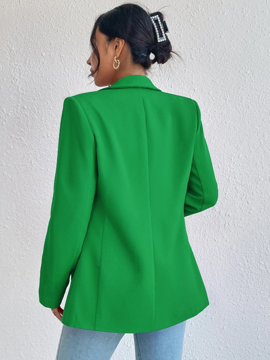 Shawl Collar Long Sleeve Blazer - Body By J'ne