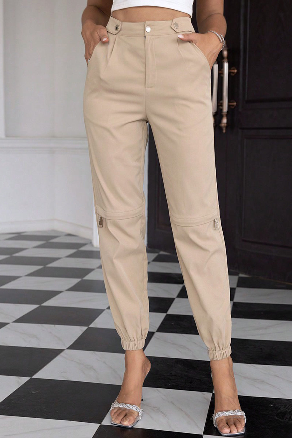 High Waist Pants with Pockets - Body By J'ne