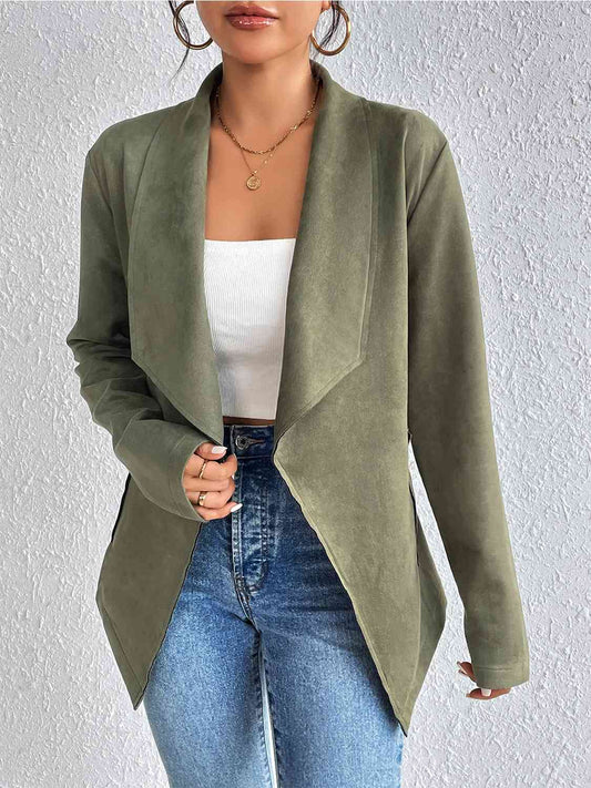 Statement Collar Long Sleeve Jacket - Body By J'ne