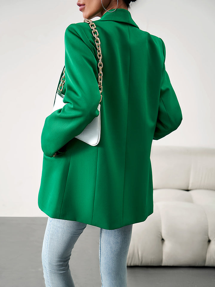 Lapel Collar Long Sleeve Blazer - Body By J'ne