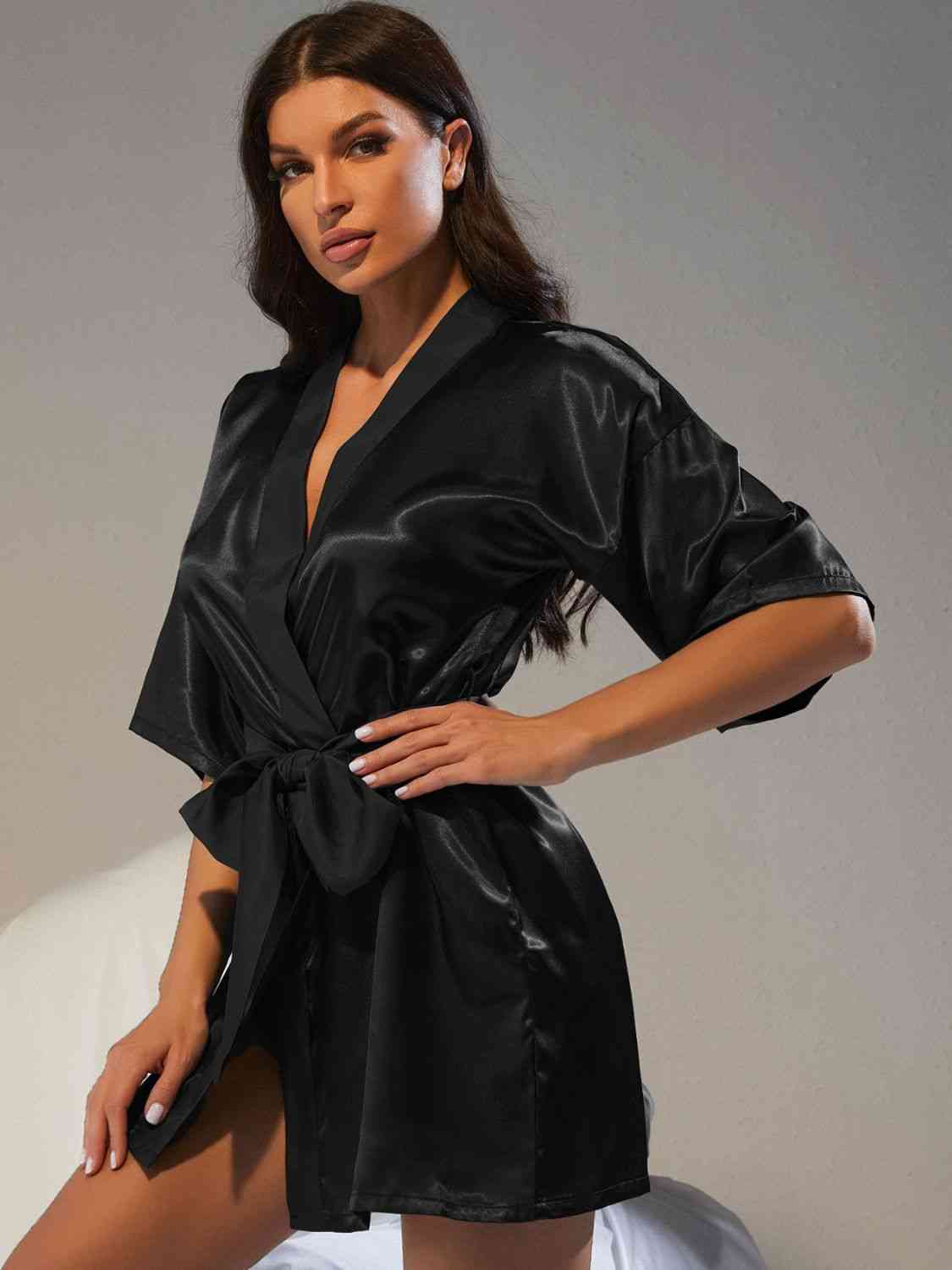 Belted Half Sleeve Robe - Body By J'ne
