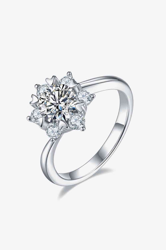 Adored 1 Carat Moissanite 925 Sterling Silver Cluster Ring - Body By J'ne