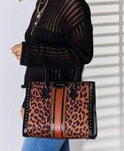 David Jones Leopard Contrast Rivet Handbag - Body By J'ne