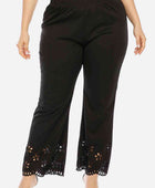 Abbey Plus Size Openwork Detail Pants - Body By J'ne