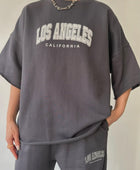 LA Graphic Sweatshirt and Sweatpants Set - Body By J'ne