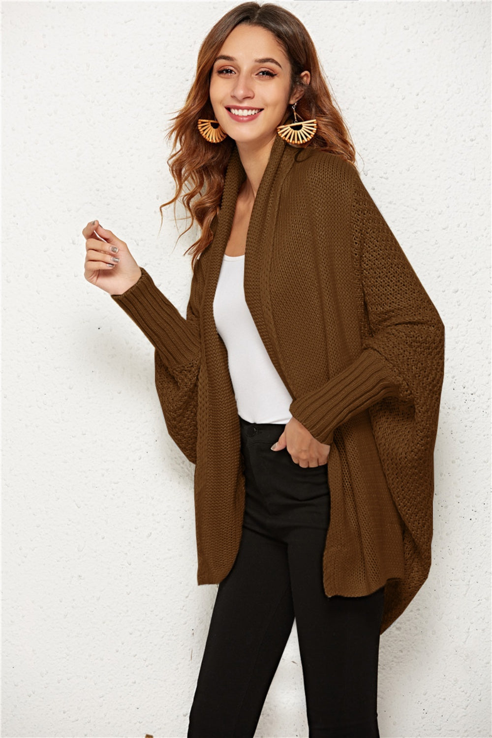 Open Front Batwing Sleeve Cardigan - Body By J'ne