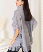 Modern Muse Turtle Neck Fringe Poncho - Body By J'ne