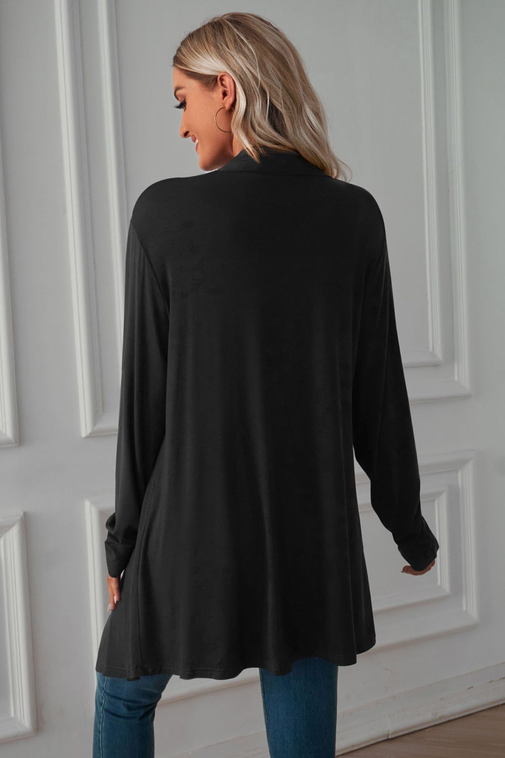 Open Front Long Sleeve Cardigan - Body By J'ne