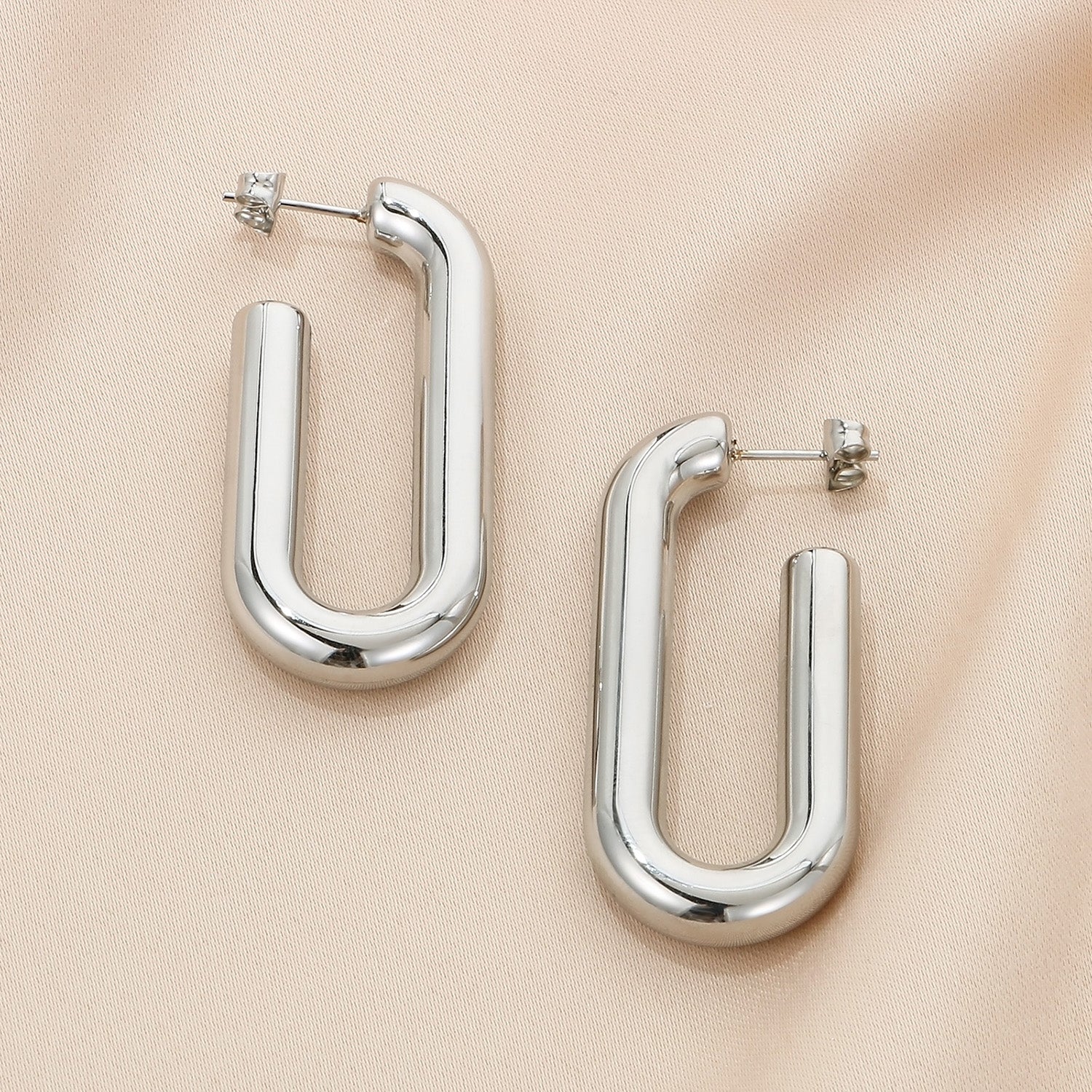 Stainless Steel Hinged Hoop Earrings - Body By J'ne