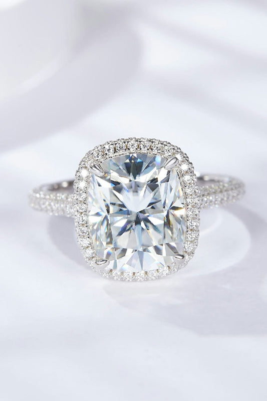 6 Carat Moissanite Halo Ring - Body By J'ne