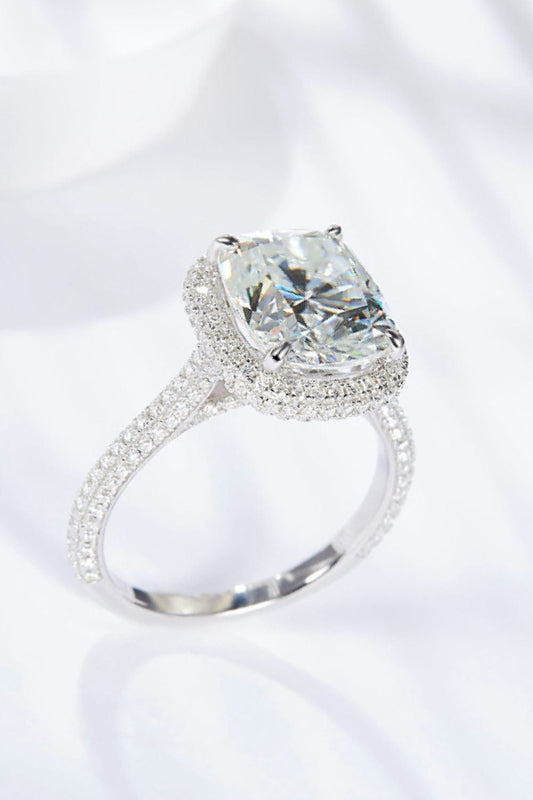 6 Carat Moissanite Halo Ring - Body By J'ne