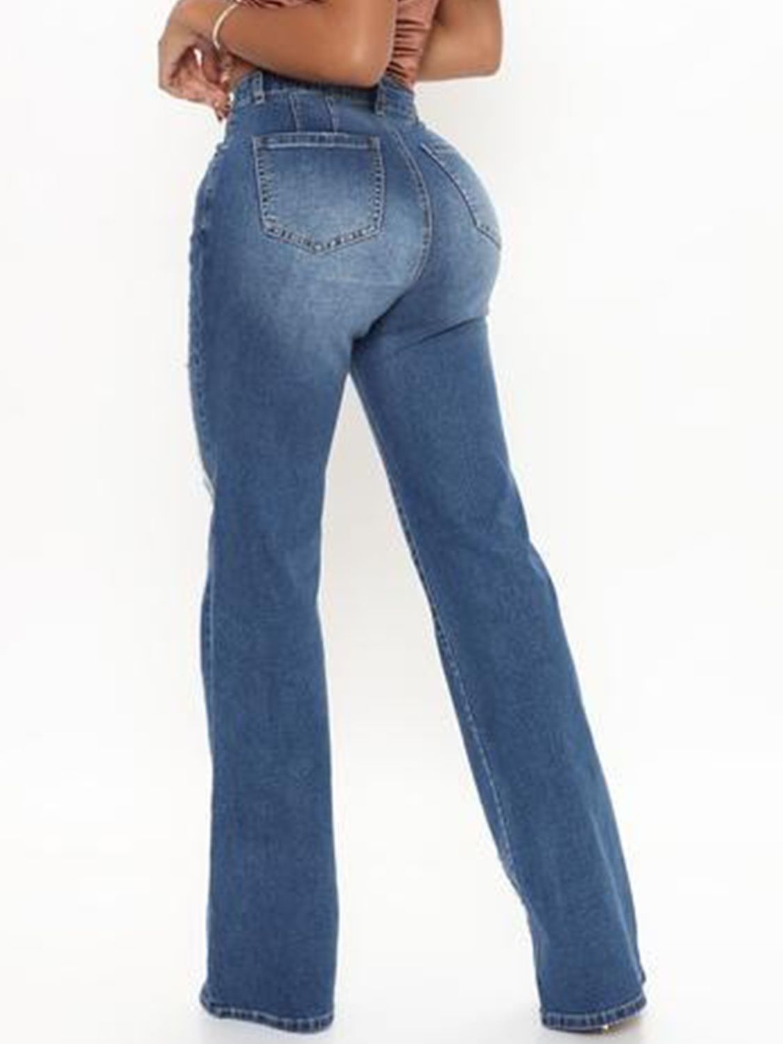 Raw Hem High Waist Jeans - Body By J'ne