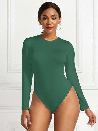 Round Neck Long Sleeve Bodysuit - Body By J'ne