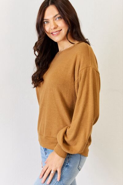 Round Neck Long Sleeve Top - Body By J'ne