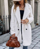 Collared Neck Buttoned Coat with Pockets - Body By J'ne